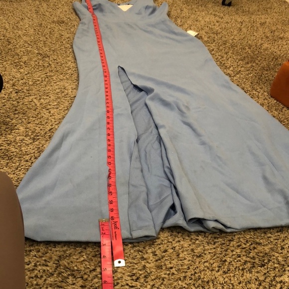 NWT Dress the Population Sandra Formal Maxi Dress Size Large Sky Blue Gown - Picture 11 of 11